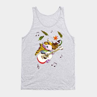 Guitar Playing Lizard Tank Top